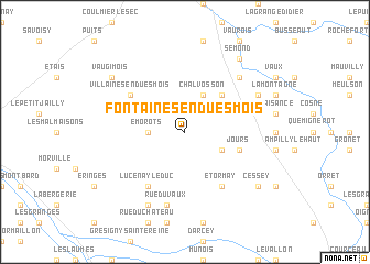 map of Fontaines-en-Duesmois