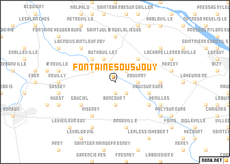 map of Fontaine-sous-Jouy