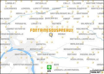 map of Fontaine-sous-Préaux