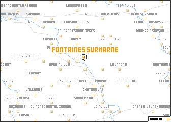 map of Fontaines-sur-Marne