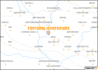 map of Fontana Liri Inferiore