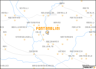 map of Fontana Liri