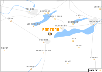 map of Fontana