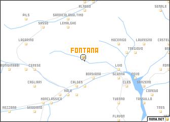 map of Fontana