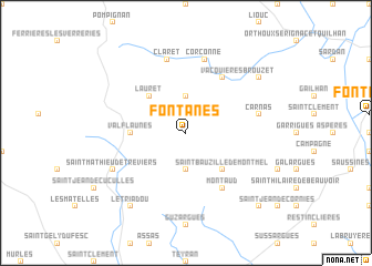 map of Fontanès