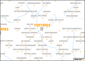 map of Fontanès