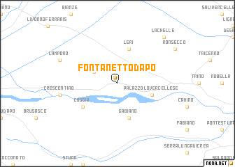 map of Fontanetto da Po