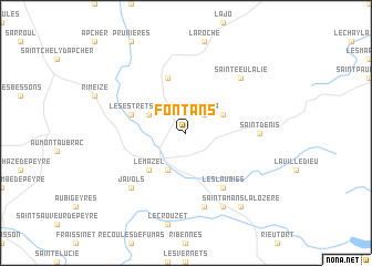 map of Fontans