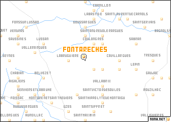 map of Fontarèches