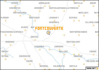 map of Fontcouverte