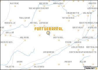 map of Font-de-Barral