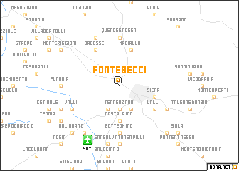 map of Fontebecci