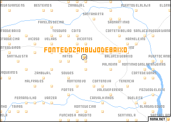 map of Fonte do Zambujo de Baixo