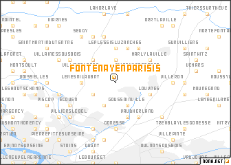 map of Fontenay-en-Parisis