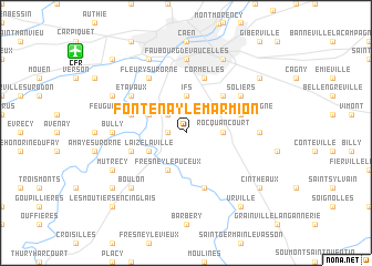 map of Fontenay-le-Marmion