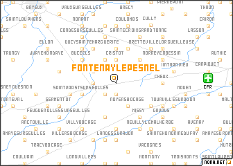 map of Fontenay-le-Pesnel