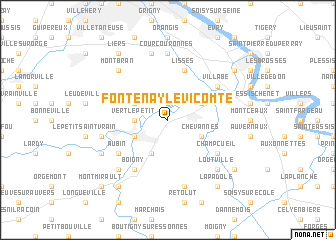 map of Fontenay-le-Vicomte