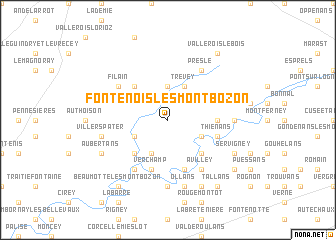 map of Fontenois-lès-Montbozon