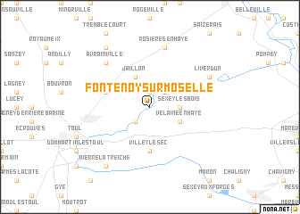 map of Fontenoy-sur-Moselle