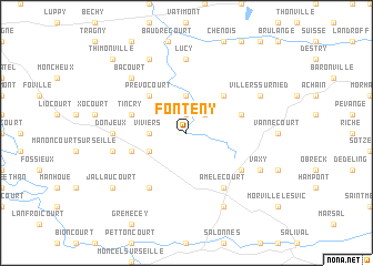 map of Fonteny