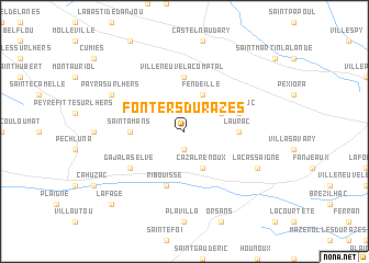 map of Fonters-du-Razès