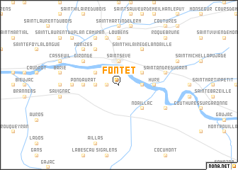 map of Fontet