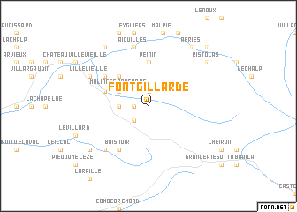 map of Fontgillarde