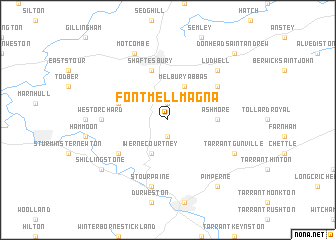 map of Fontmell Magna