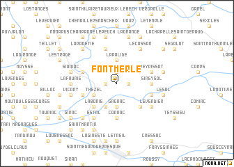 map of Fontmerle