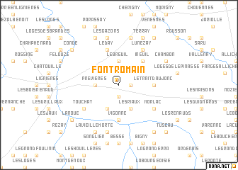 map of Font-Romain