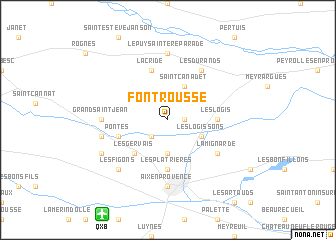 map of Font Rousse