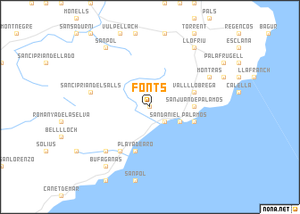 map of Fonts