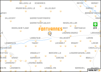 map of Fontvannes