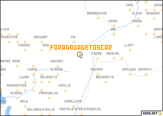 map of Foradada de Toscar