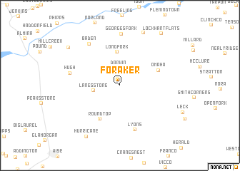 map of Foraker