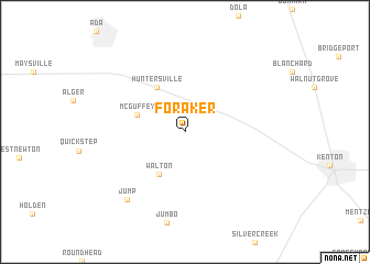 map of Foraker