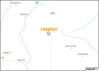 map of Foraker