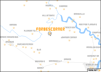 map of Forbes Corner