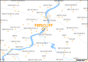 map of Ford Cliff