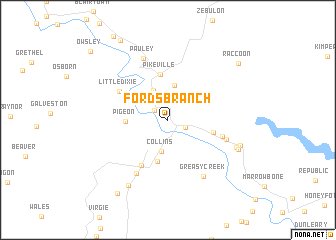 map of Fords Branch