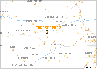 map of Fords Corner