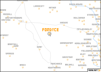 map of Fordyce