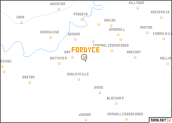 map of Fordyce