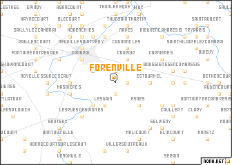 map of Forenville