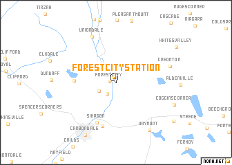 map of Forest City Station