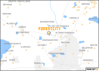 map of Forest City