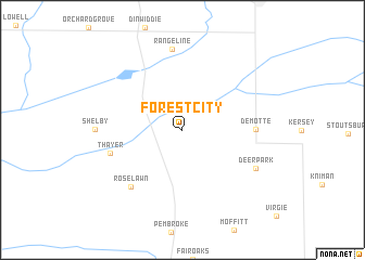 map of Forest City