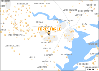 map of Forestdale