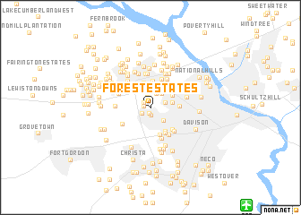 map of Forest Estates