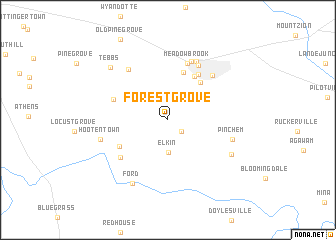 map of Forest Grove